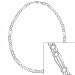 Sterling Silver Figaro Link Mens Chain Necklace