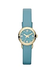 Marc by Marc Jacobs MBM1253 Amy Dinky Gold Tone Teal Dial Leather Watch