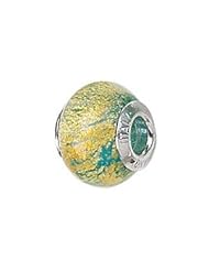 S/S Blue w/ Gold Specks Murano Glass