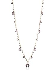 Dana Kellin Tonal Pink Made with Briolette and Roundels Fringe Necklace