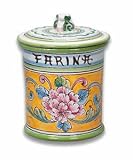 Handmade Fortunata Flour Canister From Italy