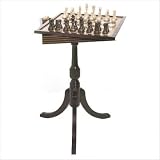 Tournament Pedestal Chess & Checkers Table With Weighted Staunton Chess Pieces.