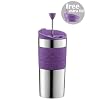 Bodum TRAVEL PRESS 0.35L Edelstahl Kaffeebereiter lila