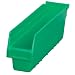 Akro-Mils 30048 ShelfMax Plastic Nesting Shelf Bin Box, 18-Inch Length x 4-Inch Width x 6-Inch Height, Case of 8, Green