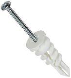 TOGGLER SnapSkru SP Self-Drilling Drywall Anchors with Screws, USA Made, For #8 Fastener Size (Pack of 50)