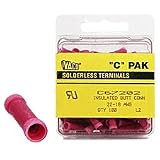 C.R. LAURENCE C67202 CRL Insulated Solderless Splice Connectors for Wire Size 22-18 Gauge by C.R. Laurence