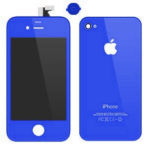 Buy HiCliC - iPhone 4S Conversion Kit Color Dark Blue LCD Retina Display Assembly + Rear Back Cover + Home Button + Repair Tool Kit