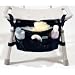 Universal Bather (Chair Mount or Wall Mount) Two products in one! Roomy storage pockets and unique hanging design keep your bathing supplies within reach. Interchangeable nylon straps with buckle closure and powerful suction cups allow the unit to be attached to most bathing chairs or wall mounted to any non-porous surface. Vinyl mesh is mildew and stain resistant. Available in Black.