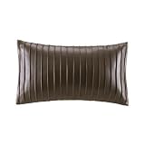 Hampton Hill Ketteredge Polyester Oblong Pillow, 12 by 20-Inch, Brown