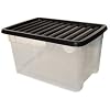 Pack 5 50lt plastic boxes + lids