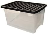 Pack 5 50lt plastic boxes + lids