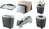 Fellowes 8031701 Office Suites Side Load Desk Tray, Letter/A4 Documents, Stackable, Black/Silver