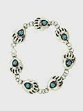 Sterling Silver Authentic Native American Bear Claw Bracelet
