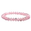 8mm Rondell Stretch Bracelet - Rose Quartz