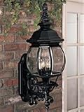 Minka Lavery Lights 9031-66 Medium Wall Mount Light - Black Easton Outdoor Lighting