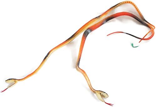 by Angel Halloween Reptiles Two Pieces of Long Tailed Snakes with Orange White Black Color