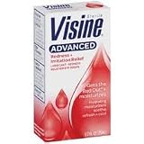 Visine Advanced Relief Lubricant, Redness Reliever Eye Drops, 1/2 Oz (Pack of 4)