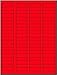 1,600 Label Outfitters Printable Fluorescent Neon Red Laser Return Address Labels, 1.75