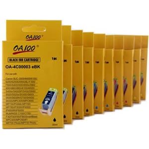 10pk Canon Compatible Bci-3e (4bk/2c/2m/2y) 10-pack Ink Cartridges for Canon Black Cyan Magenta Yellow