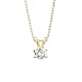 0.91 ct. H - I1 Round Brilliant Cut Diamond Solitaire Pendant with Chain