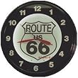 Route 66 Highway Neon Wall Clock 20 Inch Made In USA New