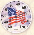 Springfield  90007-50 13″ American Flag Low Profile Patio Thermometer
