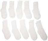 Fruit Of The Loom Girls 7-16 10 Pair Crew Socks
