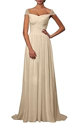 Portrait Neck Chiffon/Tulle Evening Dress/Prom Dress/Party Dress 