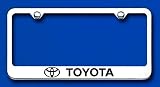 Toyota Heavy Cast Solid Brass License Plate Frame Engraved with Caps and Screws