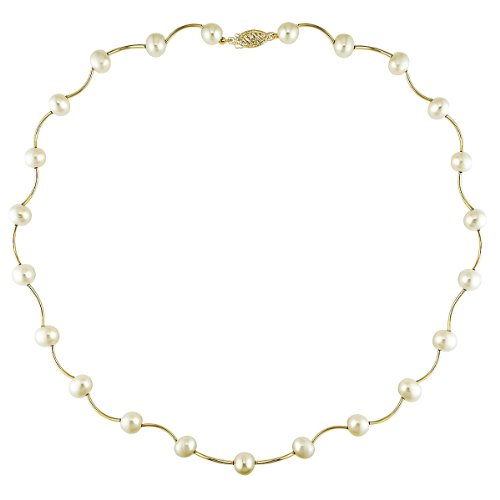 14K yellow gold 6-7mm 18 inch