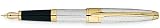 Cross Apogee Executive Collection Sterling Silver & 23 Karat Golf Plate Appointments Fountain Pen with X-Fine Solid 18K Gold/Rhodium Plated Nib