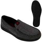  : DC Men's Villian Slip-on,Battleship/Plaid,7 M