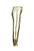 Aaronano Little Girls' Metallic Color Shiny Stretch Leggings