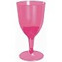 Hot Pink Plastic 8 oz. Wine Glasses (20) Party Supplies