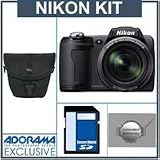 Cheap Nikon Coolpix L110 Digital Camera Kit, - Matte Black - With 4GB SD Memory Card, Camera Case, 2 Year Extended Service Coverage
