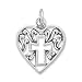Jewelry : Heart Charm with Cross Outline