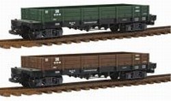 G Scale Flat Train Car 2 Cars In Pack European Style Ni