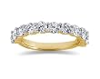 1.65 Prong Set 11 Stone Diamond Wedding Band in 18K Yellow Gold