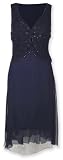 CRINKLED SILK CHIFFON SHIRRED DRESS