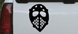 Hockey Mask Sports Car Window Wall Laptop Decal Sticker -- Black 8in X 5.8in