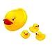 Domire Baby Bath Bathing Toys Rubber Race Squeaky Ducks Yellow