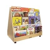 Ecr4Kids Kids Room Double sided Book Display Storage Shelves