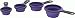 Chef'n SleekStor 4-Piece Collapsible Measuring Cup Set, Blueberry/Anthracite