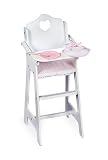 Badger Toys Doll Highchair with Plate, Bib, and Spoon