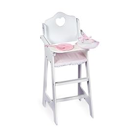 Badger Toys Doll Highchair with Plate, Bib, and Spoon by Badger Basket