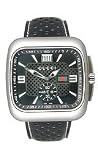 Gucci G Coupe Steel Bracelet Black Dial Mens Watch YA131302