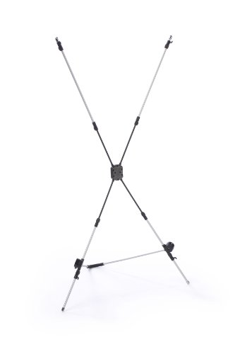 Displays2go Portable X Banner Stand with Hooks for Grommets, Height-Adjustable - Graphics not Included