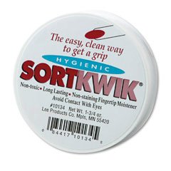 Fingertip Moistener, Anti-Bacterial, with Non-skid Back, 1-3/4 Oz, White/Pink LEE10134