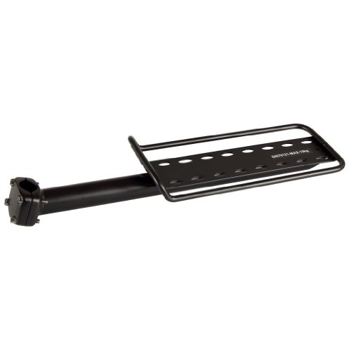 Sattelstützgepäckträger schwarz Aluminium, schwarz