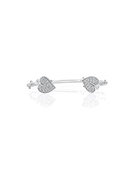 Victoria Kay 1/3ct White Diamond Nature Leaf Bangle in Sterling Silver (J-K, I2-I3)